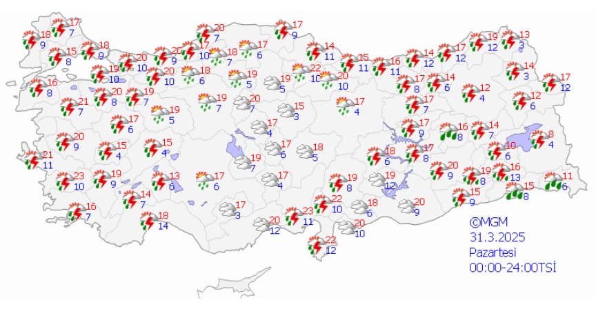 Erzincan Ve Türkiye Hava Durumu